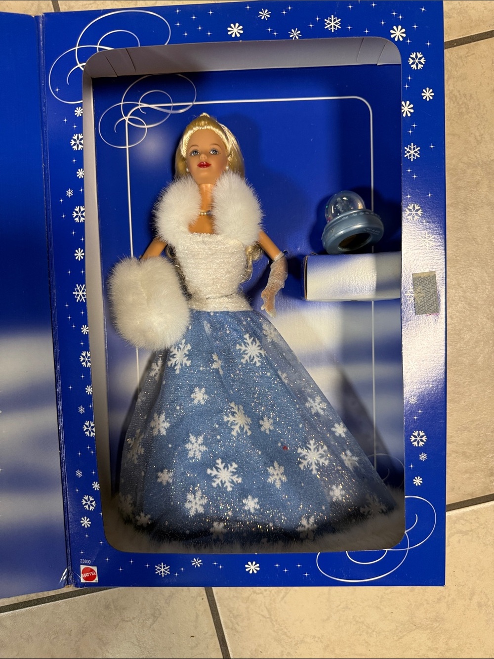 Barbie Blue Snow Sensations White Snowflake Gown Holiday Doll